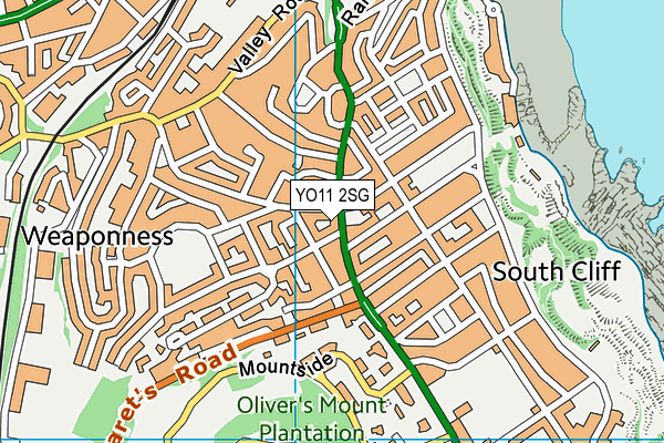 YO11 2SG map - OS VectorMap District (Ordnance Survey)