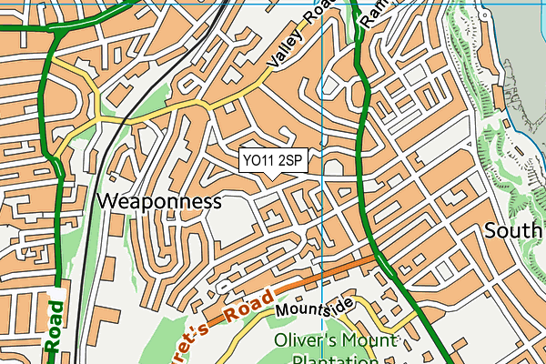 YO11 2SP map - OS VectorMap District (Ordnance Survey)