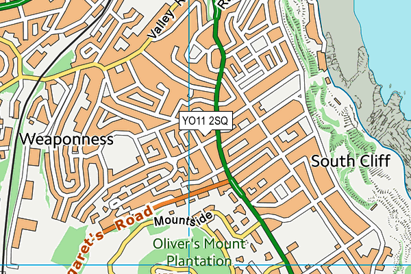 YO11 2SQ map - OS VectorMap District (Ordnance Survey)