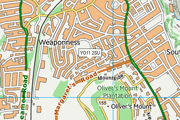 YO11 2SU map - OS VectorMap District (Ordnance Survey)