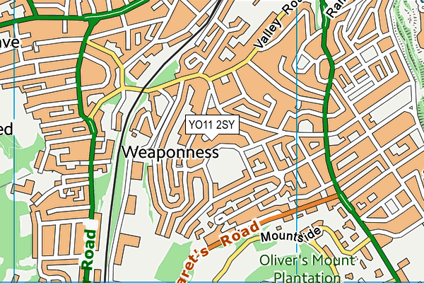 YO11 2SY map - OS VectorMap District (Ordnance Survey)