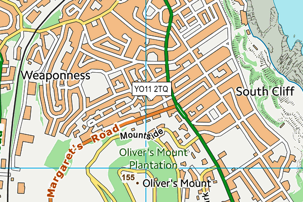 YO11 2TQ map - OS VectorMap District (Ordnance Survey)