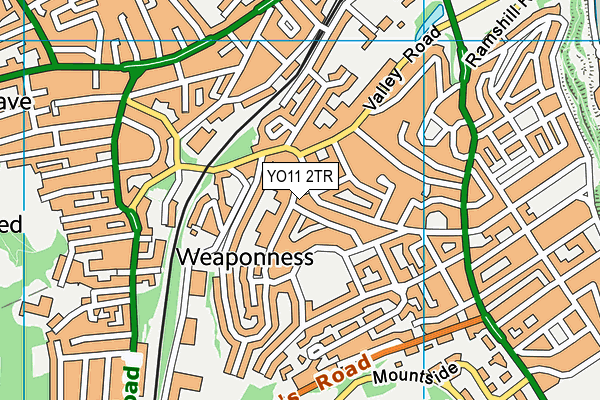 YO11 2TR map - OS VectorMap District (Ordnance Survey)