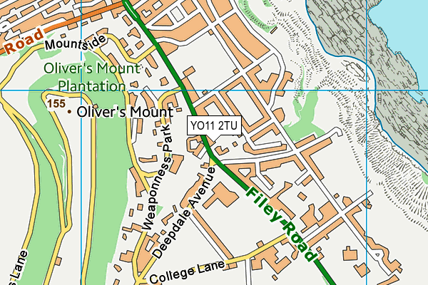 YO11 2TU map - OS VectorMap District (Ordnance Survey)