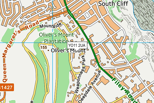 YO11 2UA map - OS VectorMap District (Ordnance Survey)