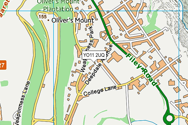 YO11 2UQ map - OS VectorMap District (Ordnance Survey)