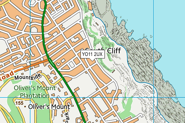 YO11 2UX map - OS VectorMap District (Ordnance Survey)