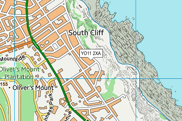 YO11 2XA map - OS VectorMap District (Ordnance Survey)