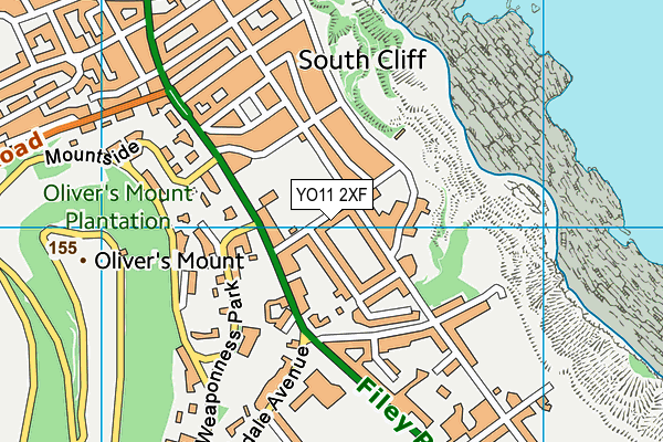YO11 2XF map - OS VectorMap District (Ordnance Survey)