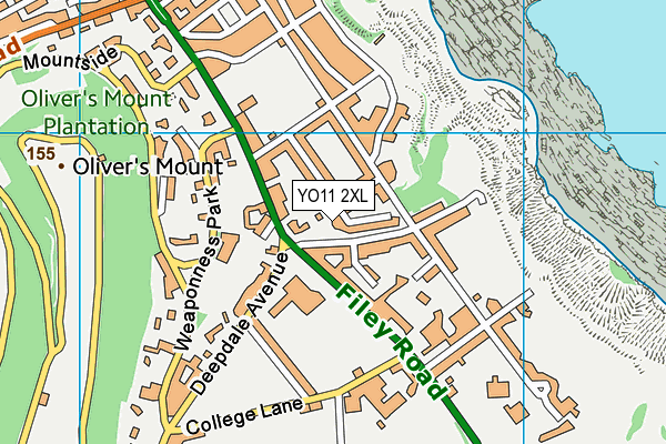YO11 2XL map - OS VectorMap District (Ordnance Survey)