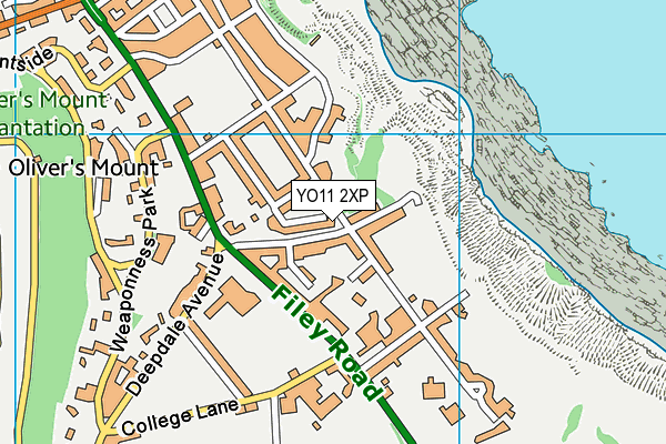 YO11 2XP map - OS VectorMap District (Ordnance Survey)