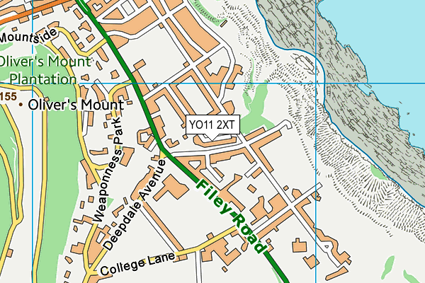 YO11 2XT map - OS VectorMap District (Ordnance Survey)