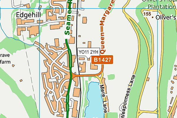 YO11 2YH map - OS VectorMap District (Ordnance Survey)