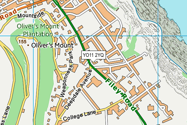 YO11 2YQ map - OS VectorMap District (Ordnance Survey)
