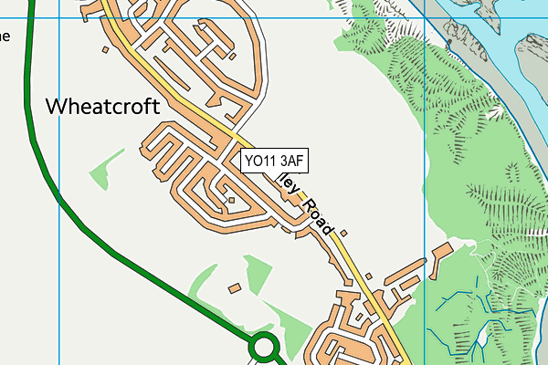 YO11 3AF map - OS VectorMap District (Ordnance Survey)