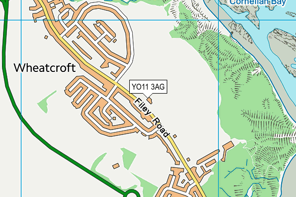 YO11 3AG map - OS VectorMap District (Ordnance Survey)