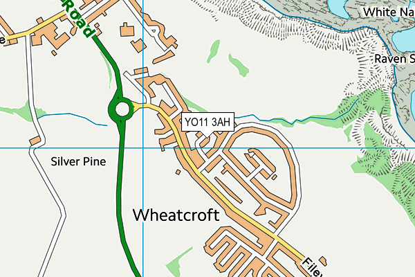 YO11 3AH map - OS VectorMap District (Ordnance Survey)