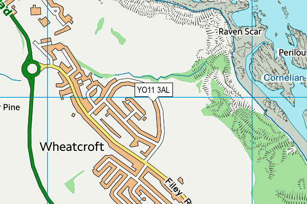YO11 3AL map - OS VectorMap District (Ordnance Survey)