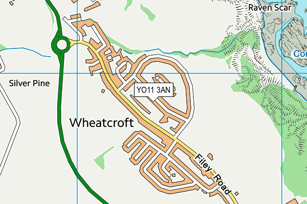 YO11 3AN map - OS VectorMap District (Ordnance Survey)