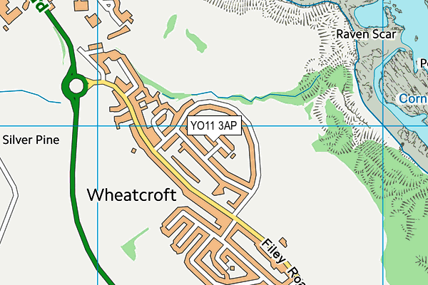 YO11 3AP map - OS VectorMap District (Ordnance Survey)