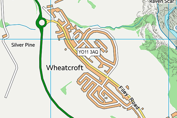 YO11 3AQ map - OS VectorMap District (Ordnance Survey)