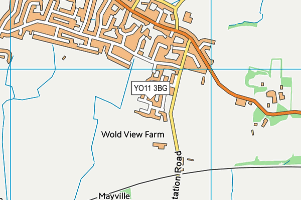YO11 3BG map - OS VectorMap District (Ordnance Survey)
