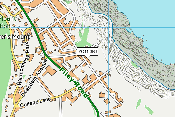 YO11 3BJ map - OS VectorMap District (Ordnance Survey)