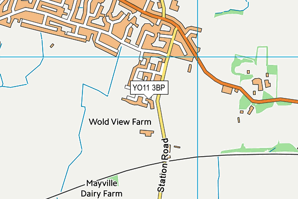 YO11 3BP map - OS VectorMap District (Ordnance Survey)