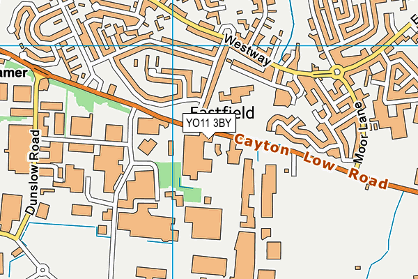 YO11 3BY map - OS VectorMap District (Ordnance Survey)