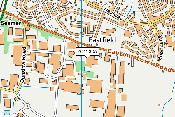 YO11 3DA map - OS VectorMap District (Ordnance Survey)