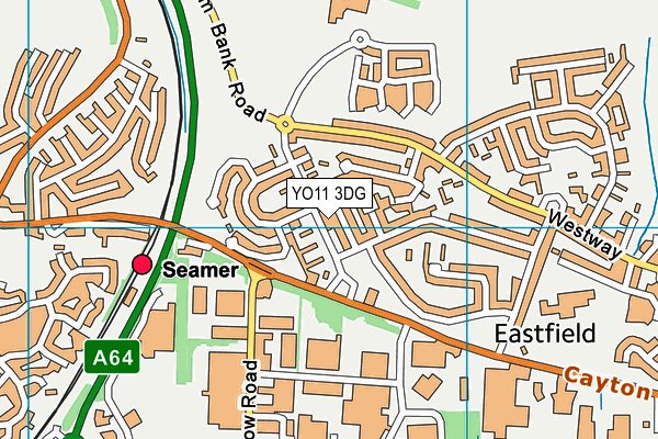 YO11 3DG map - OS VectorMap District (Ordnance Survey)