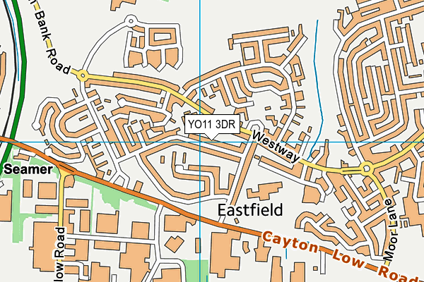 YO11 3DR map - OS VectorMap District (Ordnance Survey)