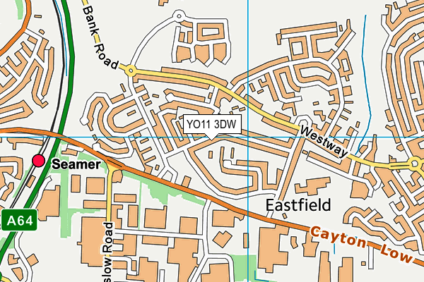 YO11 3DW map - OS VectorMap District (Ordnance Survey)