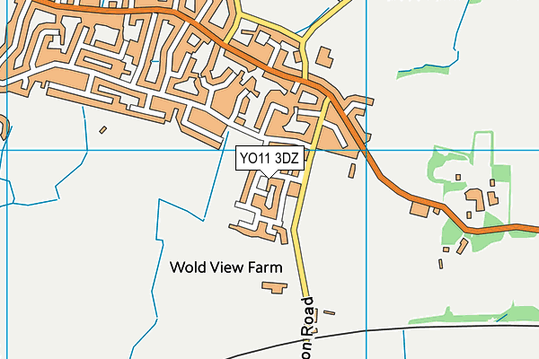 Cayton Playing Fields map (YO11 3DZ) - OS VectorMap District (Ordnance Survey)