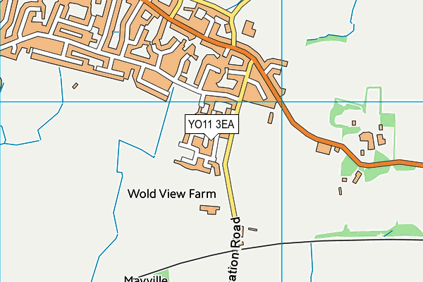 YO11 3EA map - OS VectorMap District (Ordnance Survey)