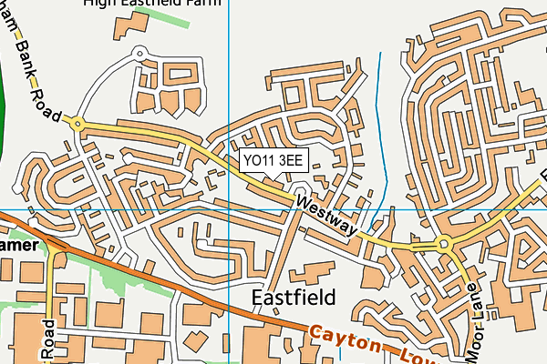 YO11 3EE map - OS VectorMap District (Ordnance Survey)