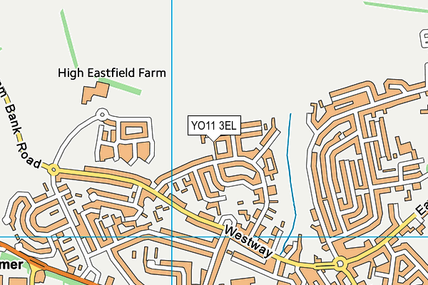 YO11 3EL map - OS VectorMap District (Ordnance Survey)