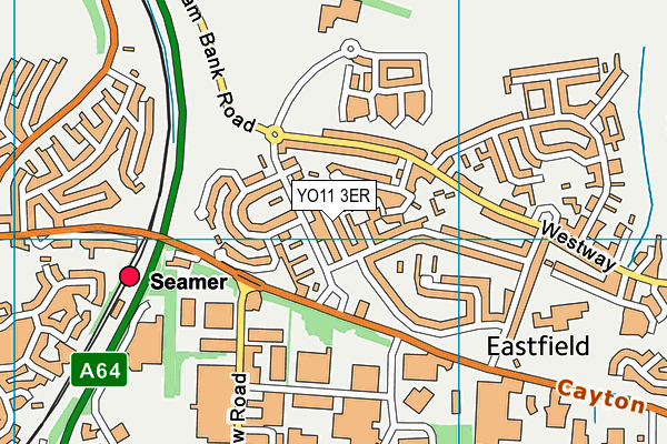 YO11 3ER map - OS VectorMap District (Ordnance Survey)
