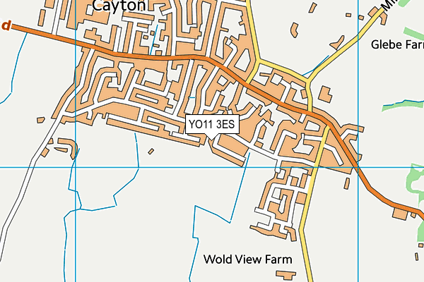 YO11 3ES map - OS VectorMap District (Ordnance Survey)