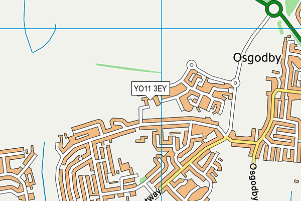 YO11 3EY map - OS VectorMap District (Ordnance Survey)