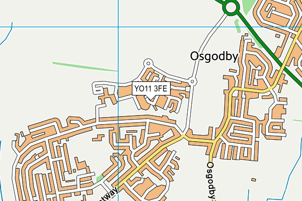 YO11 3FE map - OS VectorMap District (Ordnance Survey)