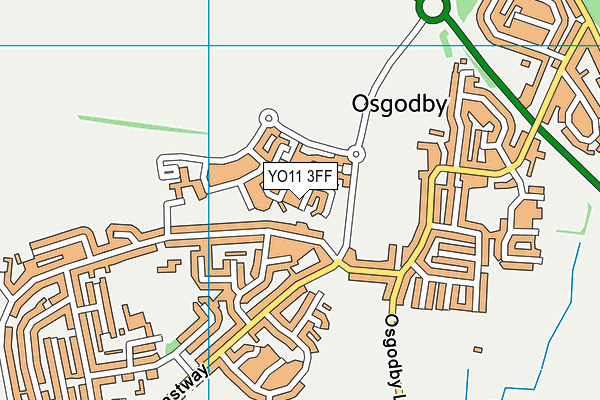 YO11 3FF map - OS VectorMap District (Ordnance Survey)