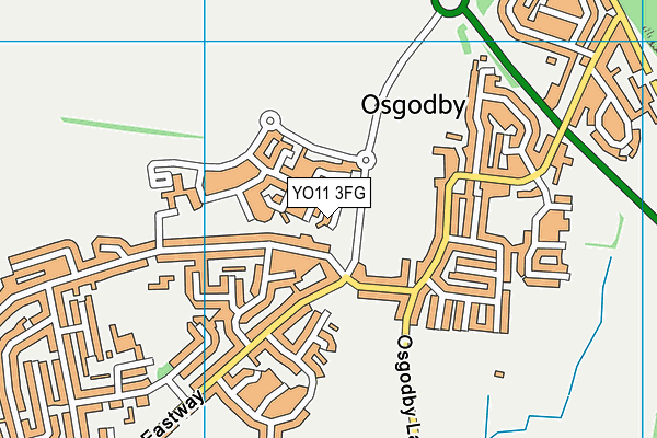 YO11 3FG map - OS VectorMap District (Ordnance Survey)