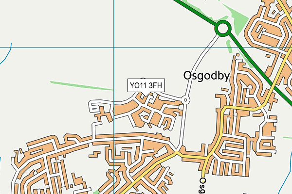 YO11 3FH map - OS VectorMap District (Ordnance Survey)