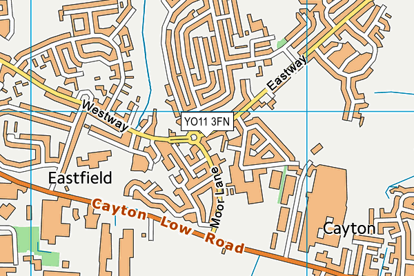 YO11 3FN map - OS VectorMap District (Ordnance Survey)
