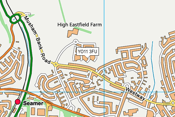 YO11 3FU map - OS VectorMap District (Ordnance Survey)