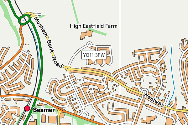 YO11 3FW map - OS VectorMap District (Ordnance Survey)