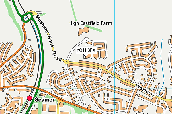 YO11 3FX map - OS VectorMap District (Ordnance Survey)