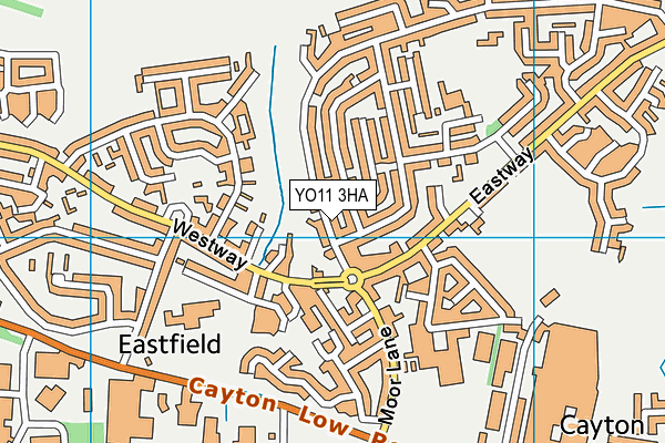 YO11 3HA map - OS VectorMap District (Ordnance Survey)
