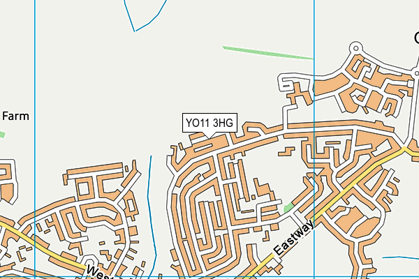 YO11 3HG map - OS VectorMap District (Ordnance Survey)